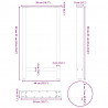 Nogi do stołu barowego Antracyt 2 szt. 50x(90-91) cm Stal