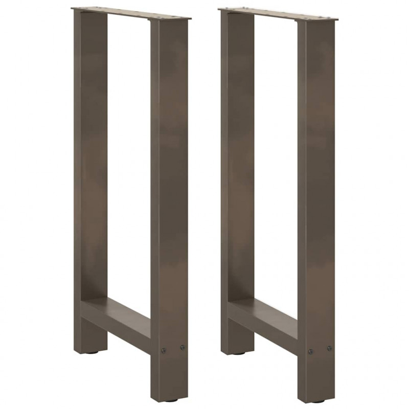 Nogi do stołu barowego Naturalna stal 2 szt. 50x(90-91) cm Stal