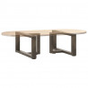 Nogi do stolika kawowego w kształcie litery T 2 szt. Czarne 70x25x(30-31) cm Stal