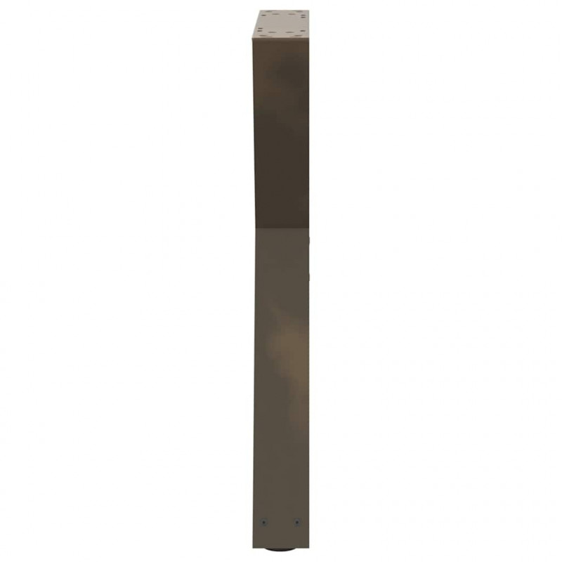 Nogi do stołu jadalnego 2 szt. Naturalna stal 50x(72-73,3) cm Stal
