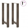 Nogi do stołu barowego Naturalna stal 2 szt. 50x(90-91) cm Stal