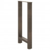 Nogi do stołu barowego Naturalna stal 2 szt. 50x(90-91) cm Stal
