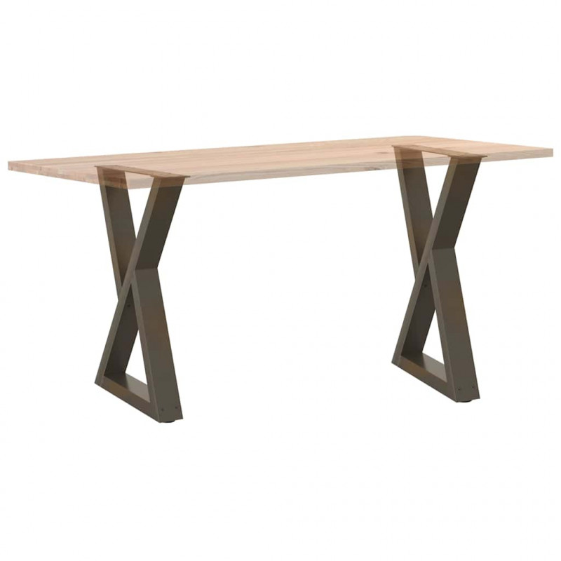 Nogi do stołu jadalnego 2 szt. Naturalna stal 50x(72-73,3) cm Stal