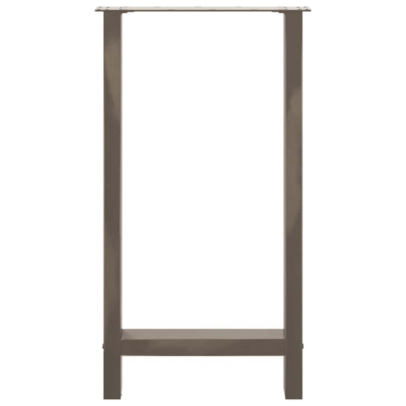 Nogi do stołu barowego Naturalna stal 2 szt. 50x(90-91) cm Stal