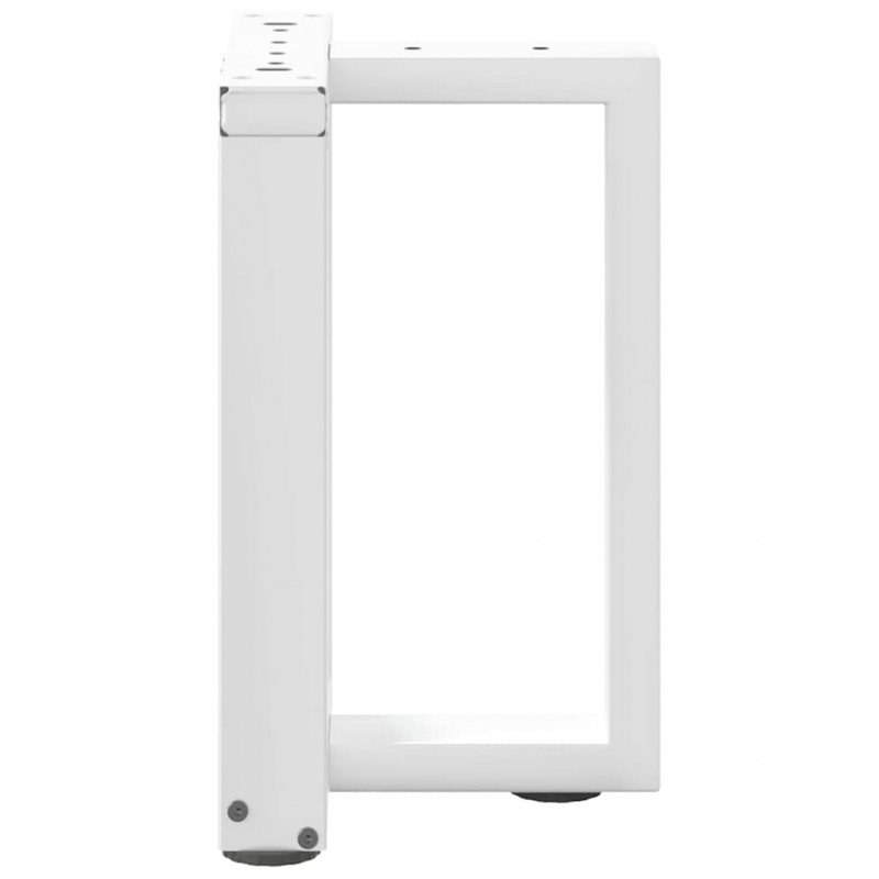 Nogi do stolika kawowego w kształcie litery T 2 szt. Białe 28x25x(42-43) cm Stal