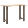 Nogi do stołu barowego Naturalna stal 2 szt. 50x(90-91) cm Stal