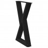 Nogi do stołu jadalnego 2 szt. Czarne 60x(72-73,3) cm Stal