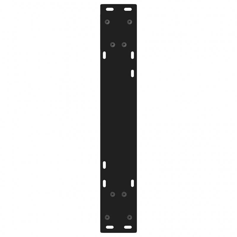 Nogi do stołu jadalnego 2 szt. Czarne 60x(72-73,3) cm Stal