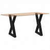 Nogi do stołu jadalnego 2 szt. Czarne 60x(72-73,3) cm Stal