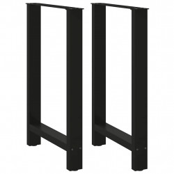 Nogi do stołu barowego czarne 2 szt. 60x(90-91) cm stal