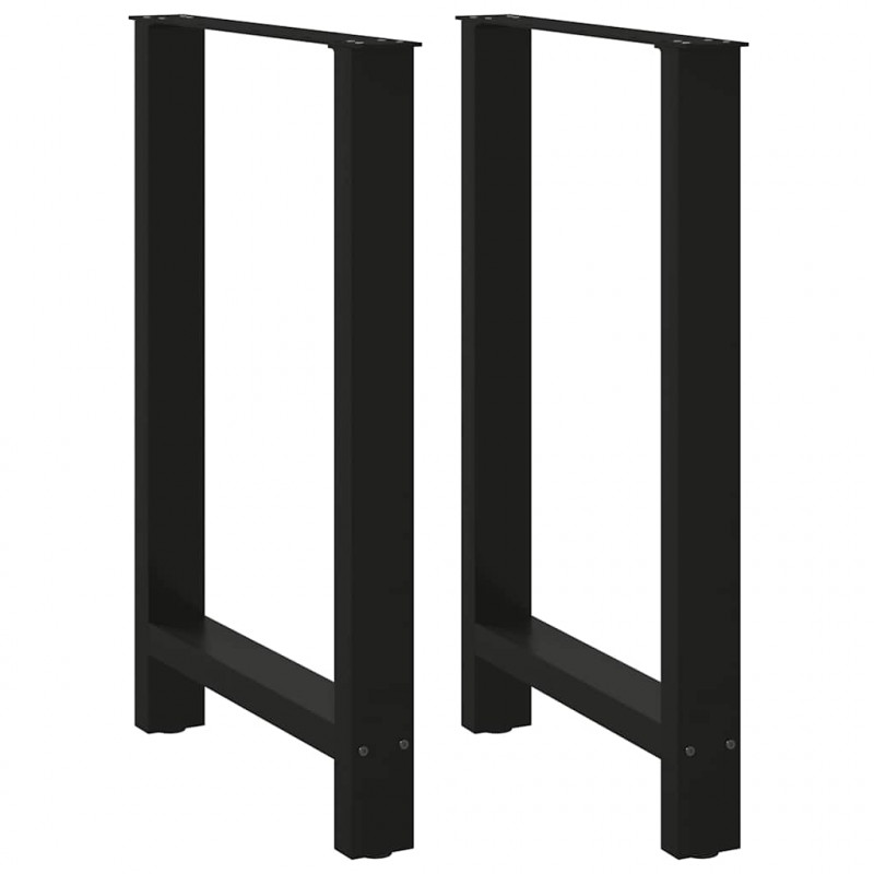Nogi do stołu barowego czarne 2 szt. 60x(90-91) cm stal