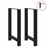 Nogi do stołu barowego czarne 2 szt. 60x(90-91) cm stal