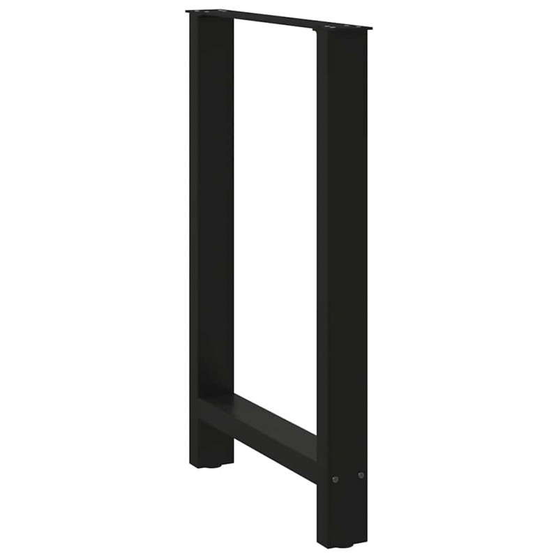 Nogi do stołu barowego czarne 2 szt. 60x(90-91) cm stal