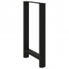Nogi do stołu barowego czarne 2 szt. 60x(90-91) cm stal