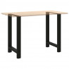 Nogi do stołu barowego czarne 2 szt. 60x(90-91) cm stal