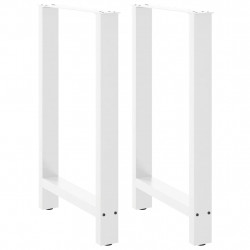 Nogi do stołu barowego białe 2 szt. 60x(90-91) cm stal