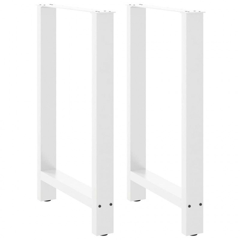Nogi do stołu barowego białe 2 szt. 60x(90-91) cm stal