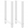 Nogi do stołu barowego białe 2 szt. 60x(90-91) cm stal