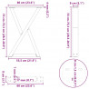 Nogi do stołu jadalnego 2 szt. Białe 60x(72-73,3) cm Stal