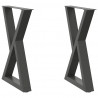 Nogi do stołu jadalnego 2 szt. Antracyt 60x(72-73,3) cm Stal