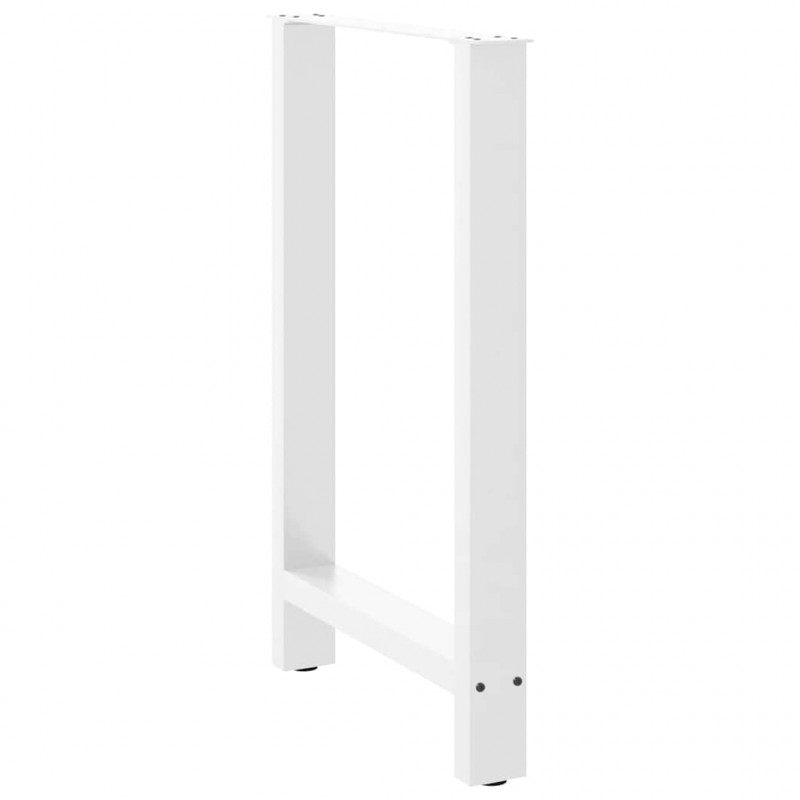 Nogi do stołu barowego białe 2 szt. 60x(90-91) cm stal