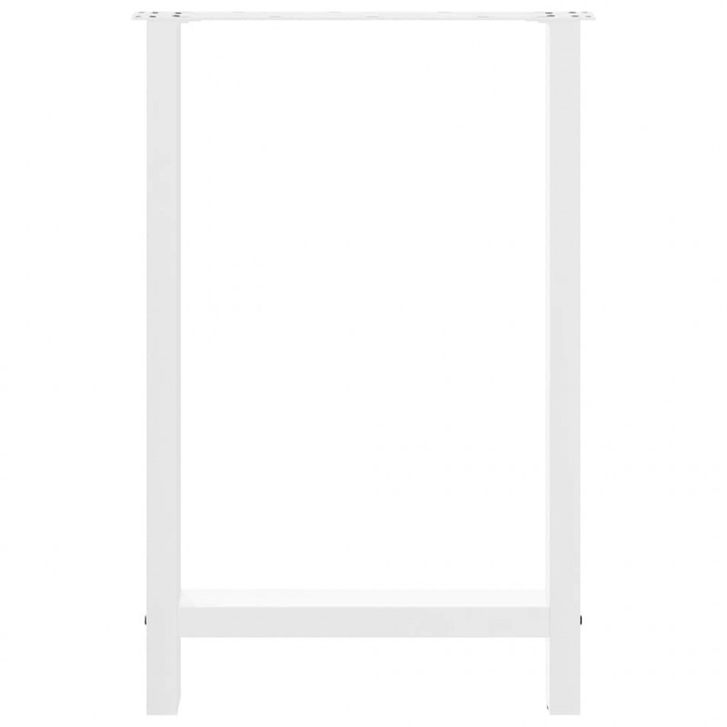 Nogi do stołu barowego białe 2 szt. 60x(90-91) cm stal