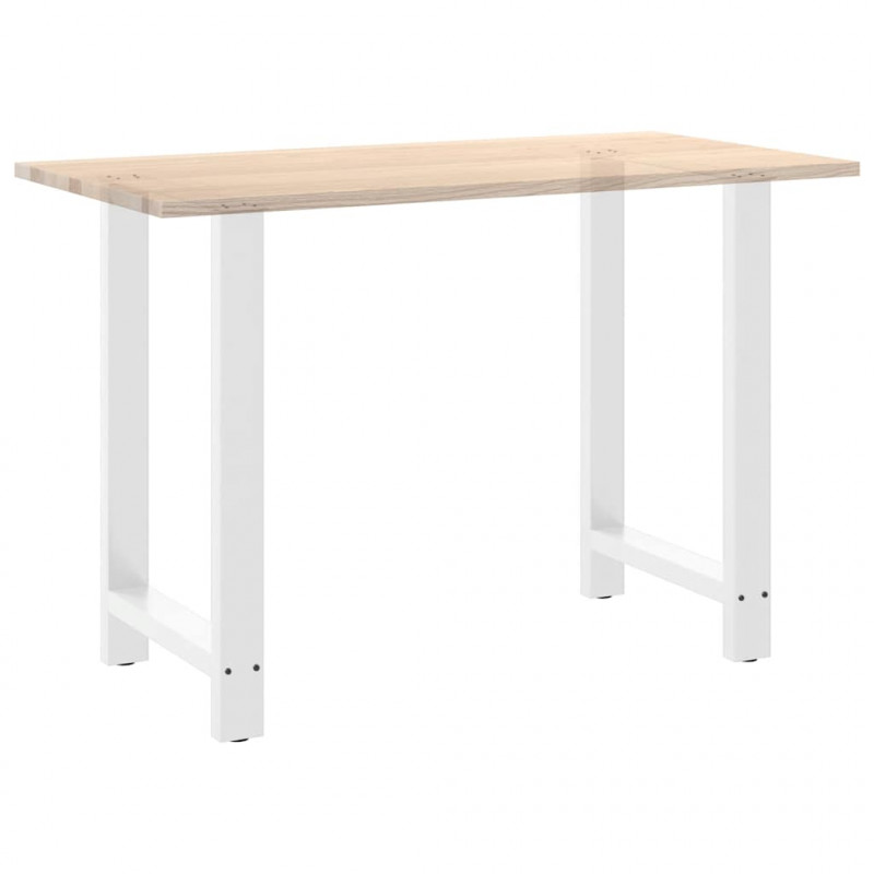 Nogi do stołu barowego białe 2 szt. 60x(90-91) cm stal