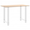 Nogi do stołu barowego białe 2 szt. 60x(90-91) cm stal