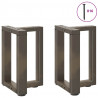 Nogi do stolika kawowego w kształcie litery T 2 szt. Czarne 28x25x(42-43) cm Stal