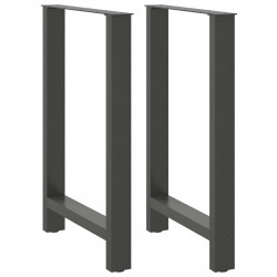 Nogi do stołu barowego Antracyt 2 szt. 60x(90-91) cm Stal