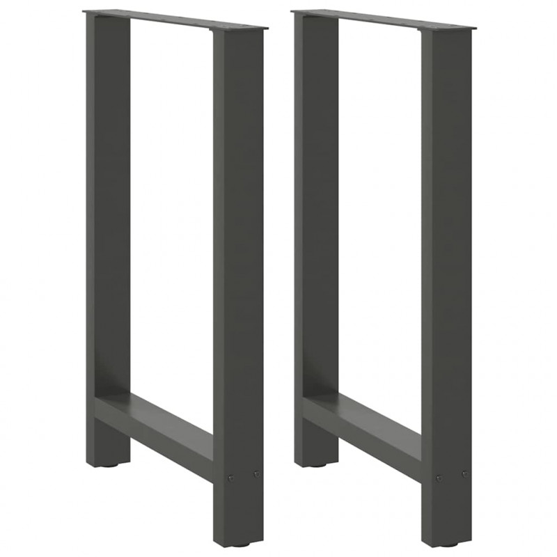 Nogi do stołu barowego Antracyt 2 szt. 60x(90-91) cm Stal