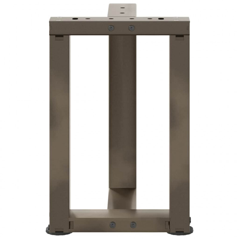 Nogi do stolika kawowego w kształcie litery T 2 szt. Czarne 28x25x(42-43) cm Stal