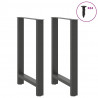 Nogi do stołu barowego Antracyt 2 szt. 60x(90-91) cm Stal