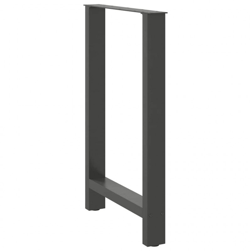 Nogi do stołu barowego Antracyt 2 szt. 60x(90-91) cm Stal