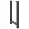 Nogi do stołu barowego Antracyt 2 szt. 60x(90-91) cm Stal