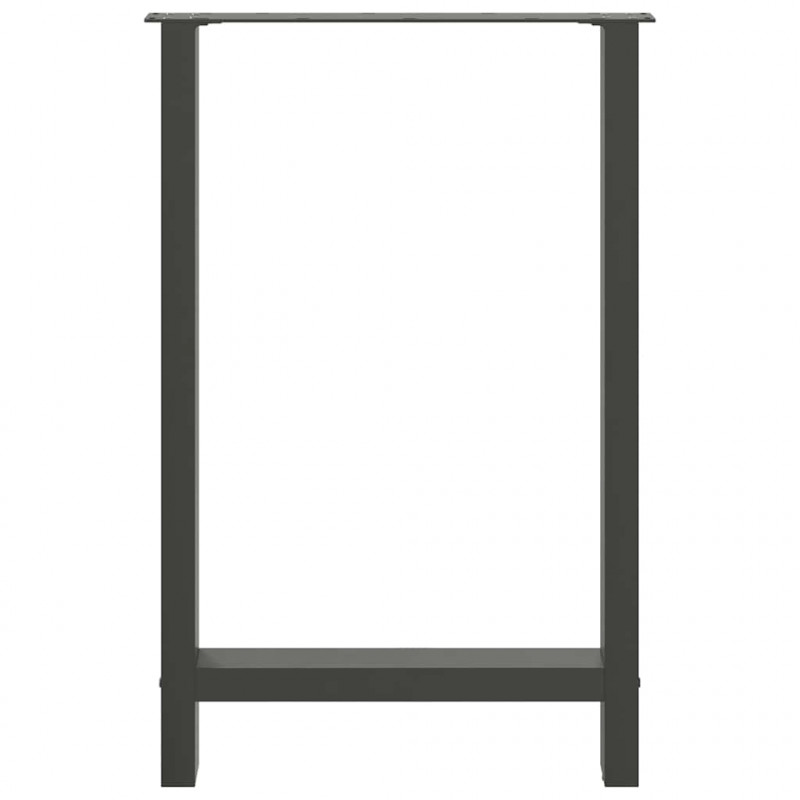 Nogi do stołu barowego Antracyt 2 szt. 60x(90-91) cm Stal
