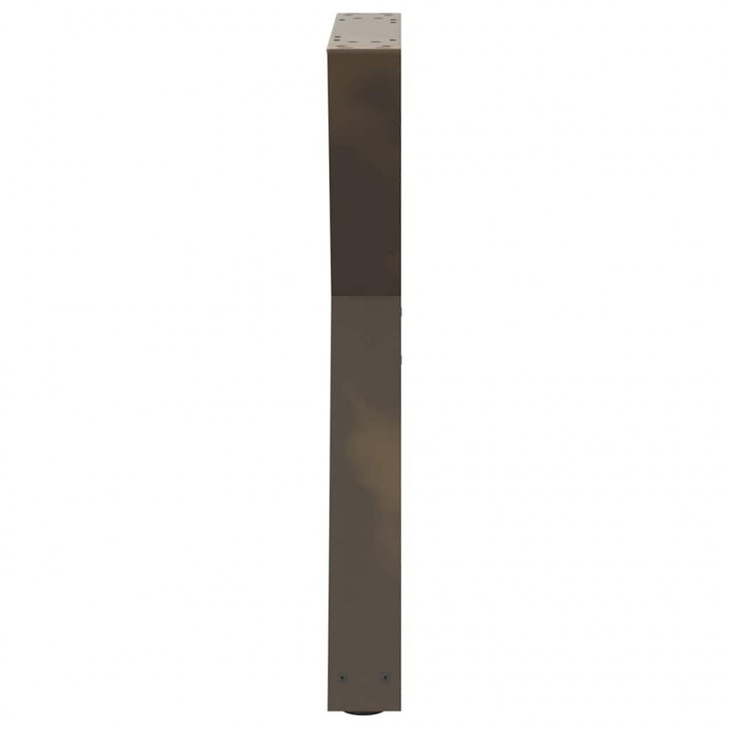 Nogi do stołu jadalnego 2 szt. Naturalna stal 60x(72-73,3) cm Stal