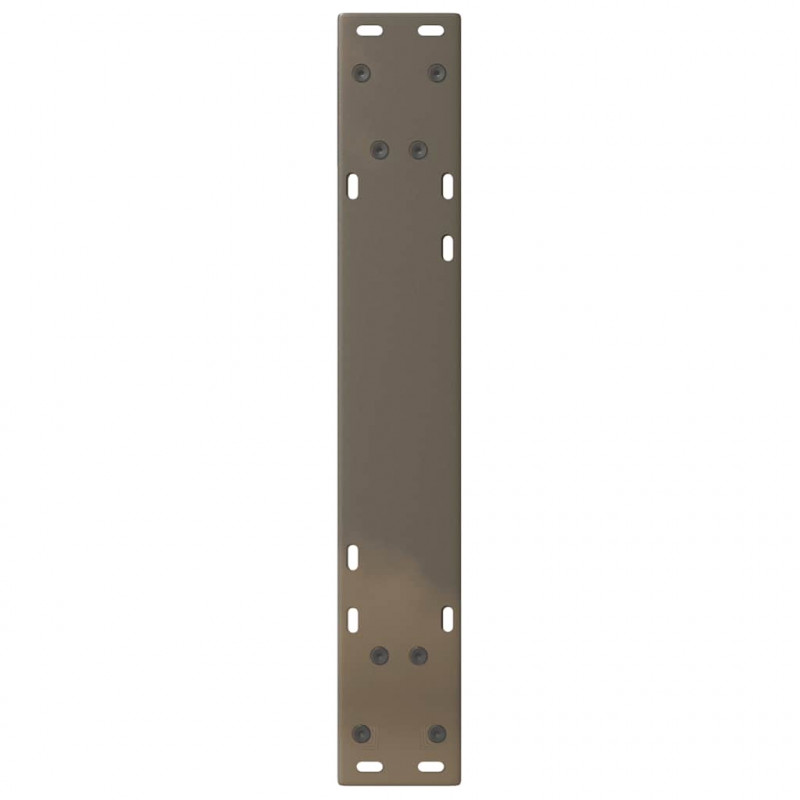 Nogi do stołu jadalnego 2 szt. Naturalna stal 60x(72-73,3) cm Stal