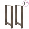 Nogi do stołu barowego Naturalna stal 2 szt. 60x(90-91) cm Stal