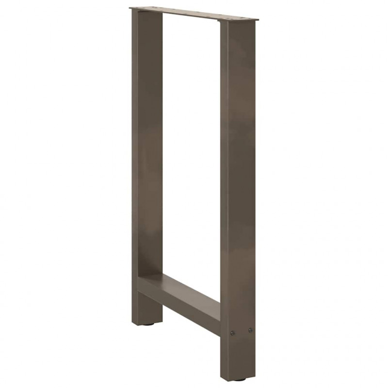 Nogi do stołu barowego Naturalna stal 2 szt. 60x(90-91) cm Stal
