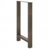 Nogi do stołu barowego Naturalna stal 2 szt. 60x(90-91) cm Stal