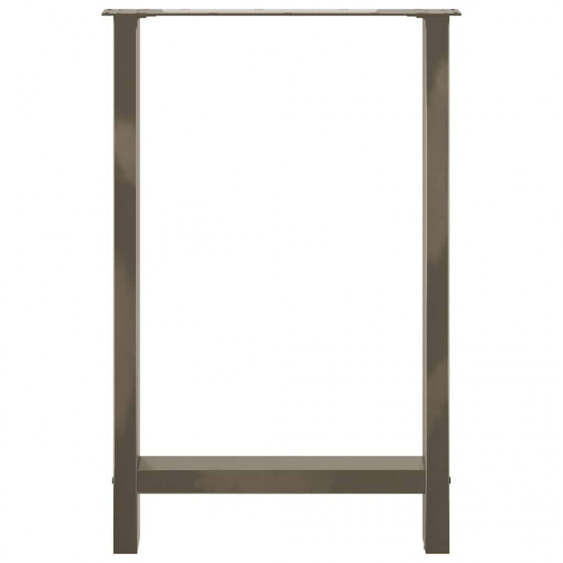 Nogi do stołu barowego Naturalna stal 2 szt. 60x(90-91) cm Stal