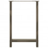 Nogi do stołu barowego Naturalna stal 2 szt. 60x(90-91) cm Stal