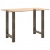 Nogi do stołu barowego Naturalna stal 2 szt. 60x(90-91) cm Stal
