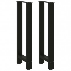 Nogi do stołu barowego czarne 2 szt. 40x(100-101) cm stal