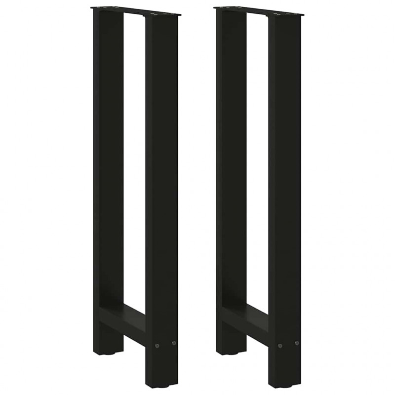 Nogi do stołu barowego czarne 2 szt. 40x(100-101) cm stal
