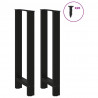Nogi do stołu barowego czarne 2 szt. 40x(100-101) cm stal