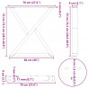Nogi do stołu jadalnego 2 szt. Czarne 70x(72-73,3) cm Stal