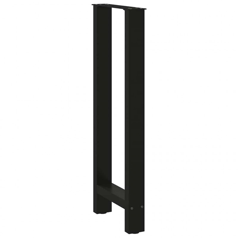 Nogi do stołu barowego czarne 2 szt. 40x(100-101) cm stal