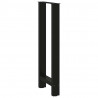 Nogi do stołu barowego czarne 2 szt. 40x(100-101) cm stal